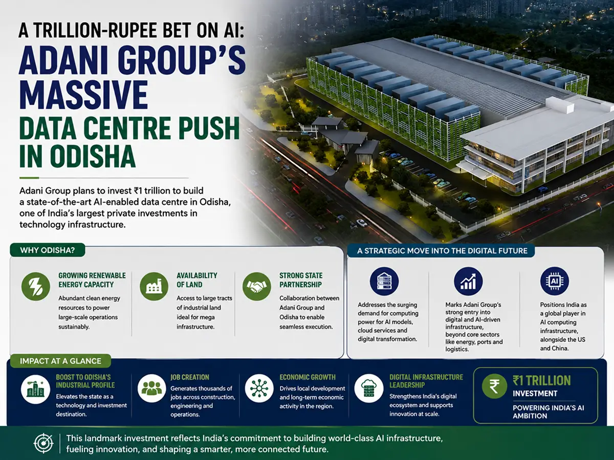 A Trillion-Rupee Bet on AI: Adani Group's Massive Data Centre Push in Odisha