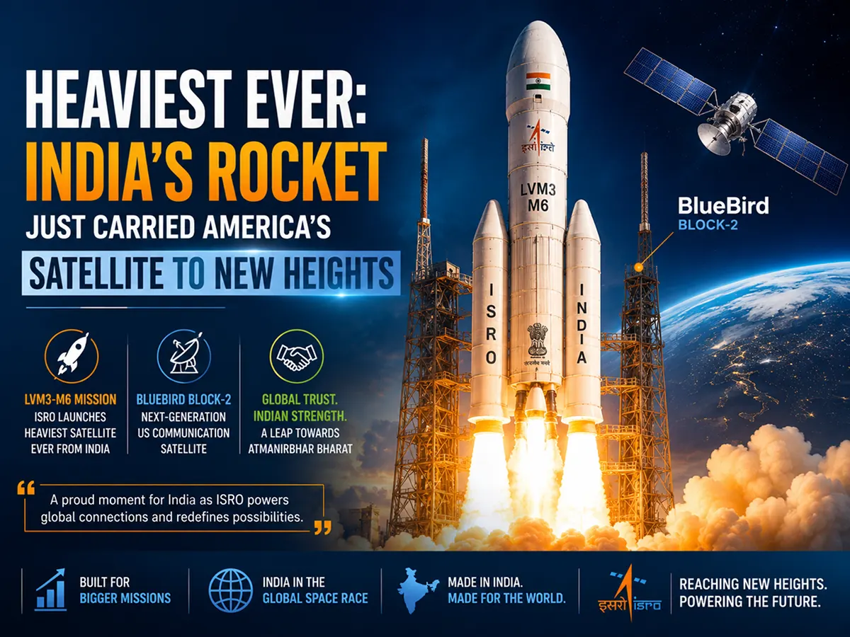 Heaviest Ever: India's Rocket Just Carried America's Satellite to New Heights